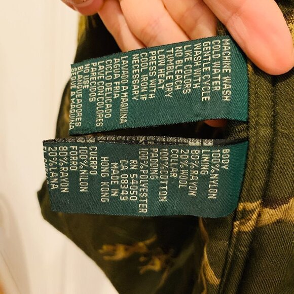 Lauren RL Ralph Lauren Vest Womens Medium Green Hunting Dog Print - Picture 6 of 12